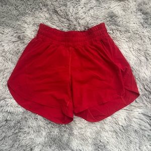 Lululemon high rise red short 4 inch inseam size 6